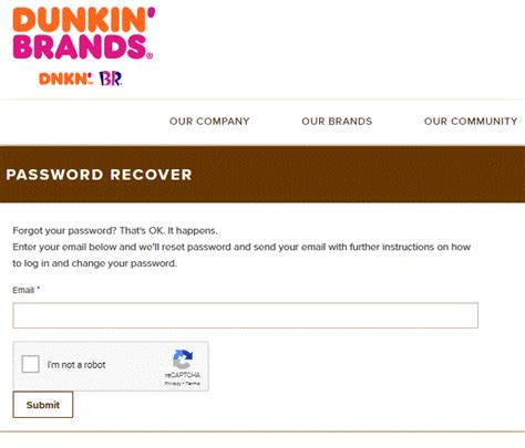 dunkin donuts employee login