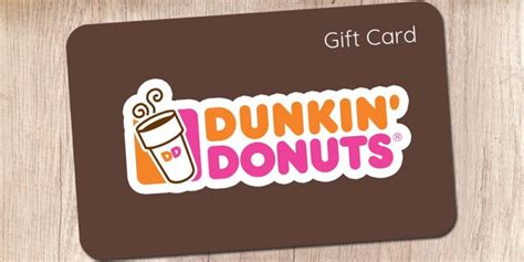dunkin donuts gift card balance card value
