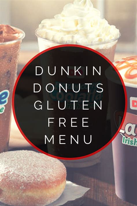 dunkin donuts menu gluten free menu