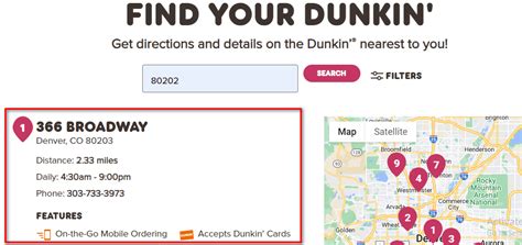 dunkin donuts nearest dunkin donuts