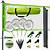 dunlop volleyball &amp; badminton combo set lawn game green/black