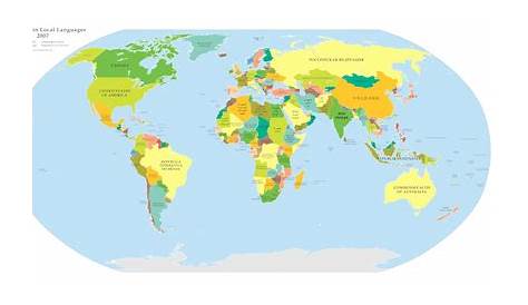 Dünya Haritası Okyanus ve Kıtalar Haritası