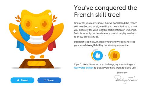 duolingo french test certificate