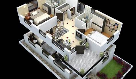Duplex House Plans 3d View 3D Plan By MFawzi On DeviantArt