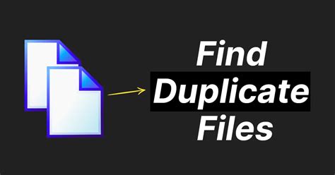 Duplicate Files With Find