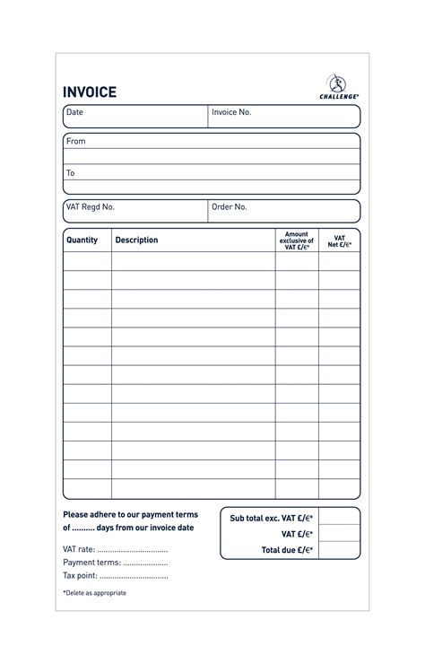 duplicate invoice format