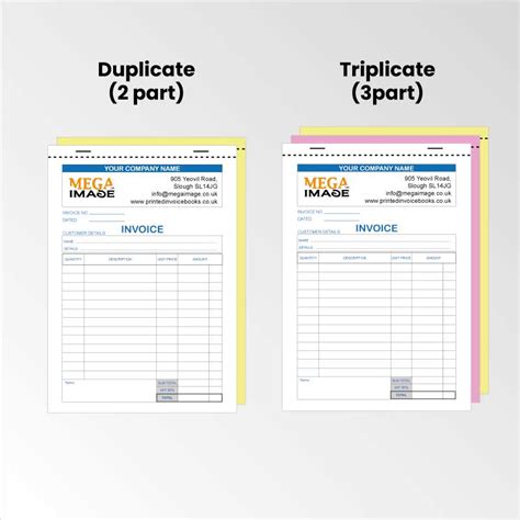 duplicate invoice forms