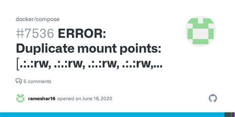 Duplicate Mount Points Docker-Compose