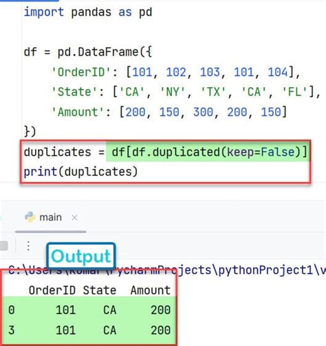duplicate values in python