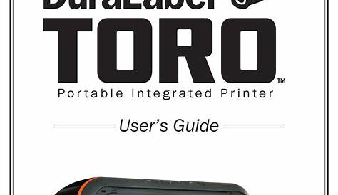 duralabel toro user s guide