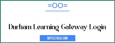 durham learning gateway sign in