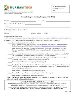 Durham Tech Nursing Application Deadline