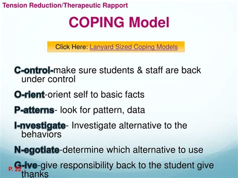 during the control phase of the coping model