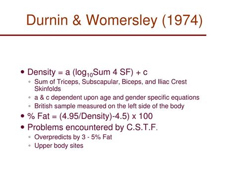durnin and womersley 1974