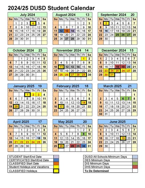 Dusd Calendar 2024