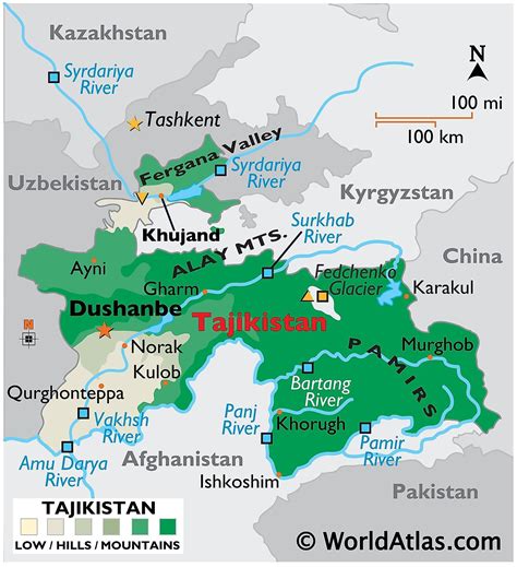 dushanbe tajikistan on world map