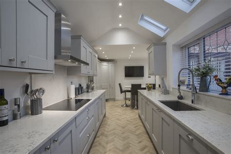 Dusk grey painted shaker kitchen. Bespoke kitchens, Kitchen design
