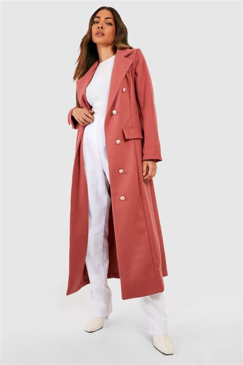 Dusky Pink Wool Coat
