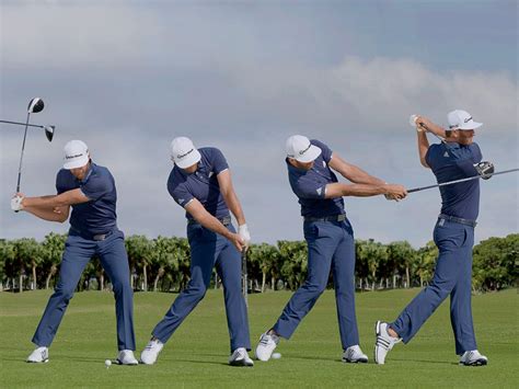 dustin johnson golf swing