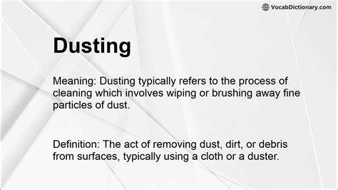 Dusting Meaning In Tamil