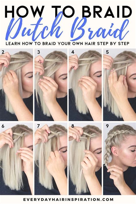 Close up of a thick raised dutch braid on side of head