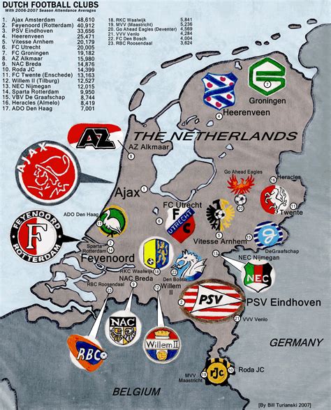 dutch football clubs map