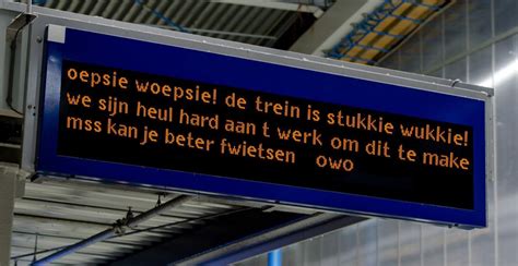 dutch train station sign