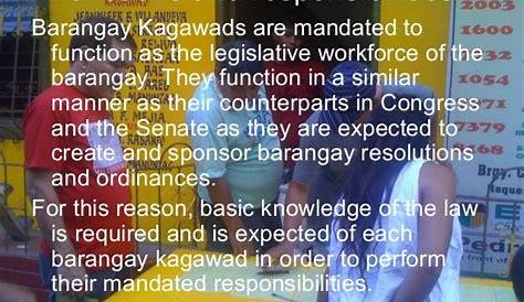 Duties and Responsibilities of an Official Barangay Councilor