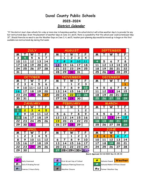 Duval County Public Schools Calendar 2024-25