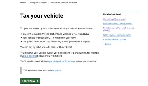 dvla tax website