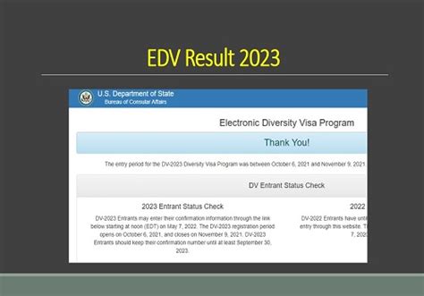dvprogram.state.gov 2023 result