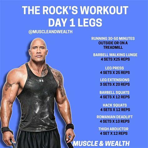 dwayne johnson exercise routine