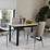Teno Ceramic Marble Extending 68 Seater Dining Table Grey dwell