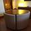 Dwell round glass dining table + 4 faux leather chairs in Wandsworth