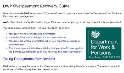dwp repay manage benefit owed