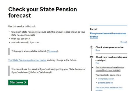 dwp state pension page