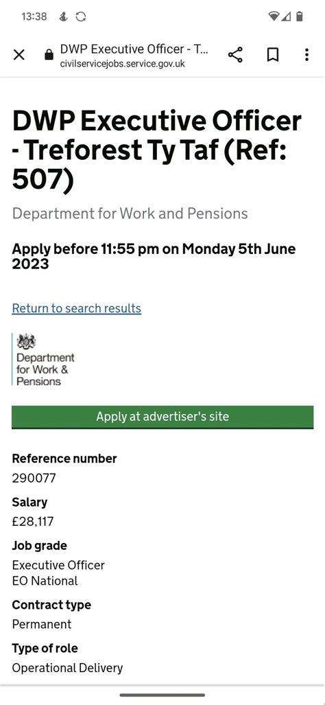 dwp vacancies