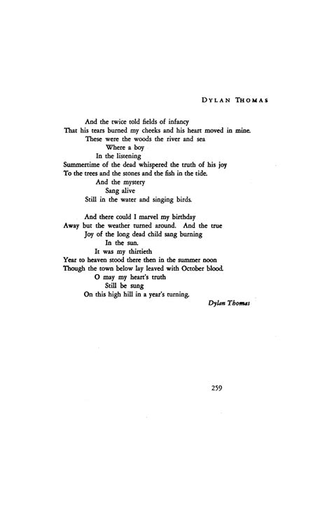 Dylan Thomas Printable Poems
