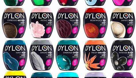 Dylon Dye Colours 22 COLOURS DYLON FABRIC & CLOTHES DYE MACHINE WASH 350g