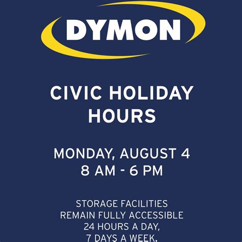 Dymon Storage Hours