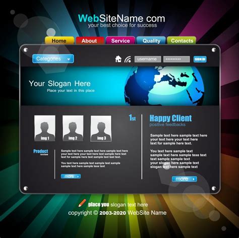 The trend of dynamic website templates (119582) Free EPS Download / 4