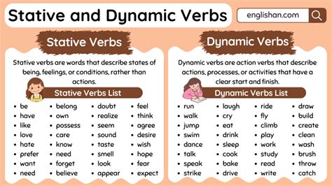dynamic and stative verbs quiz