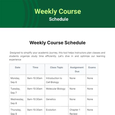dynamic course schedule aub