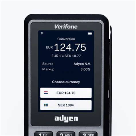 Credit card terminal currency choice