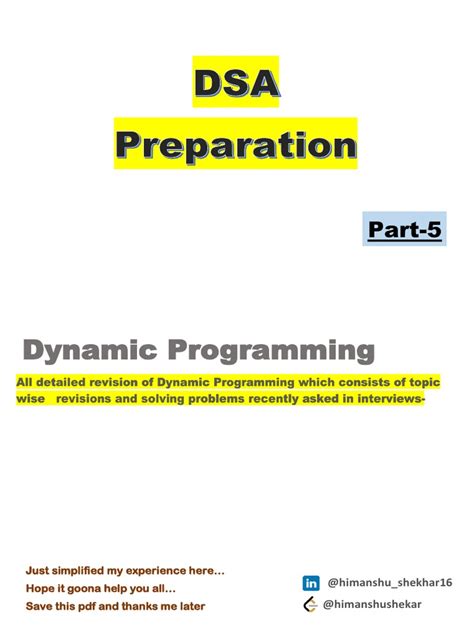 dynamic programming problems pdf