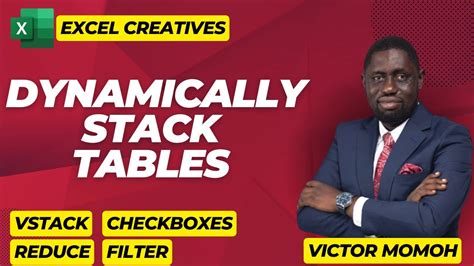 Dynamically Combine Tables In Excel