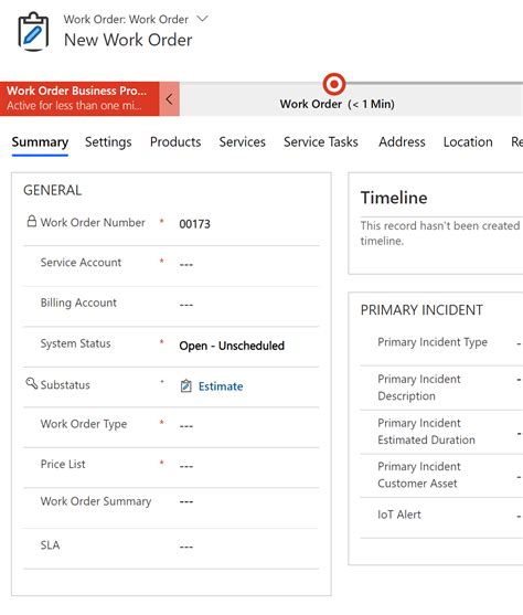 Dynamics Field Service Work Order Substatus