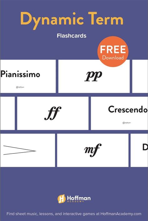 Dynamics Flashcards Free Printable