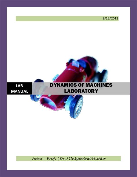 Dynamics Of Machine Lab Manual