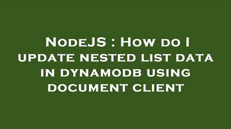 dynamodb document client